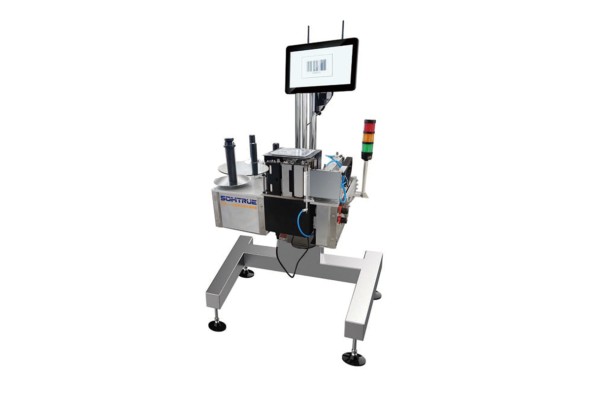 自動轉桶打印貼標機
